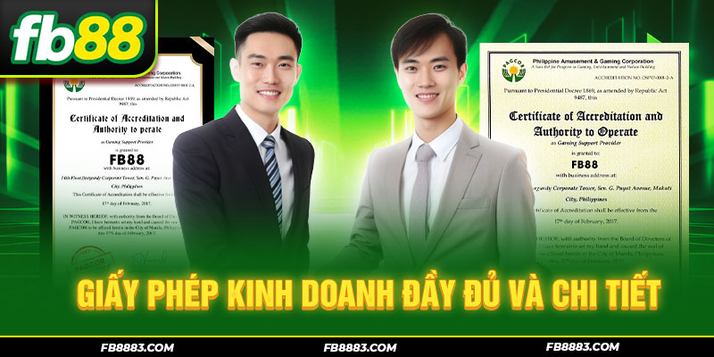 Giấy phép kinh doanh đầy đủ và chi tiết