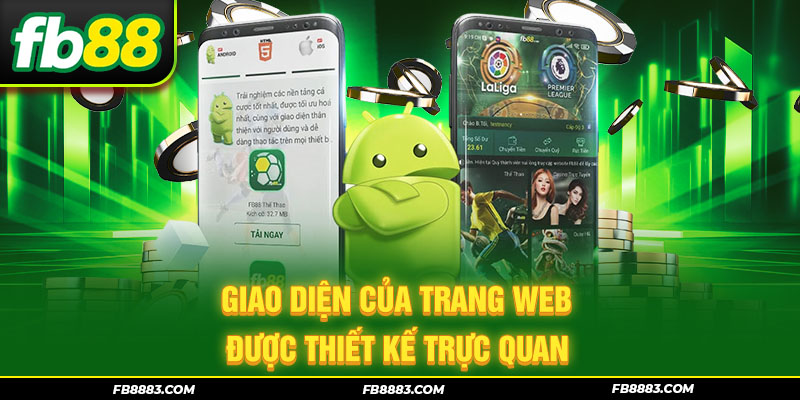 Giao diện của trang được thiết kế trực quan