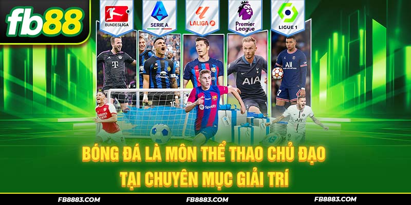 Bóng đá là môn thể thao chủ đạo tại chuyên mục giải trí